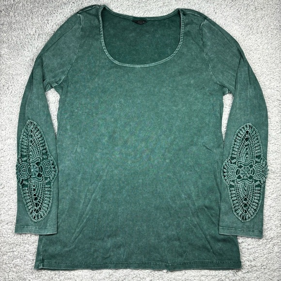 Torrid Top Womens 1 Long Sleeve Scoop Neck Cut Outs Office Business Casual Party - Picture 1 of 4